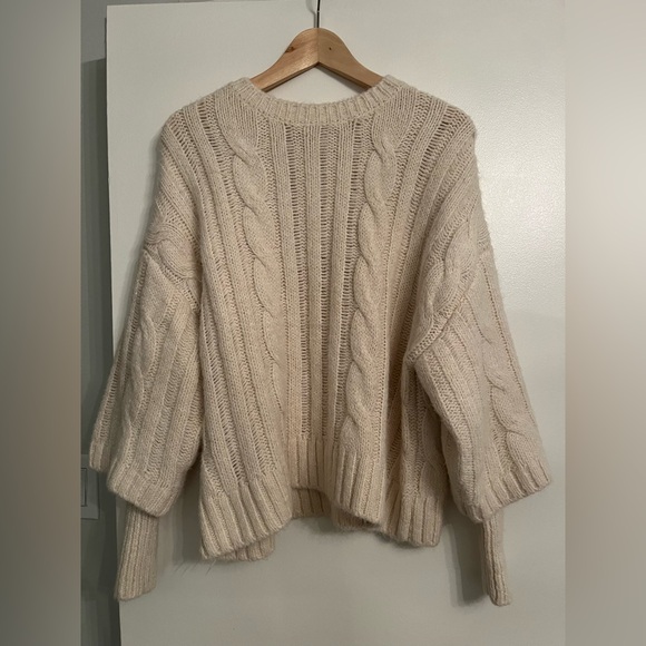 Zara Layered Sleeves Cable Knit Sweater - Picture 4 of 6